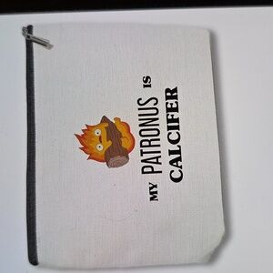 My Patronus Is Calcifer Canvas Pouch 9.1 X 7.1